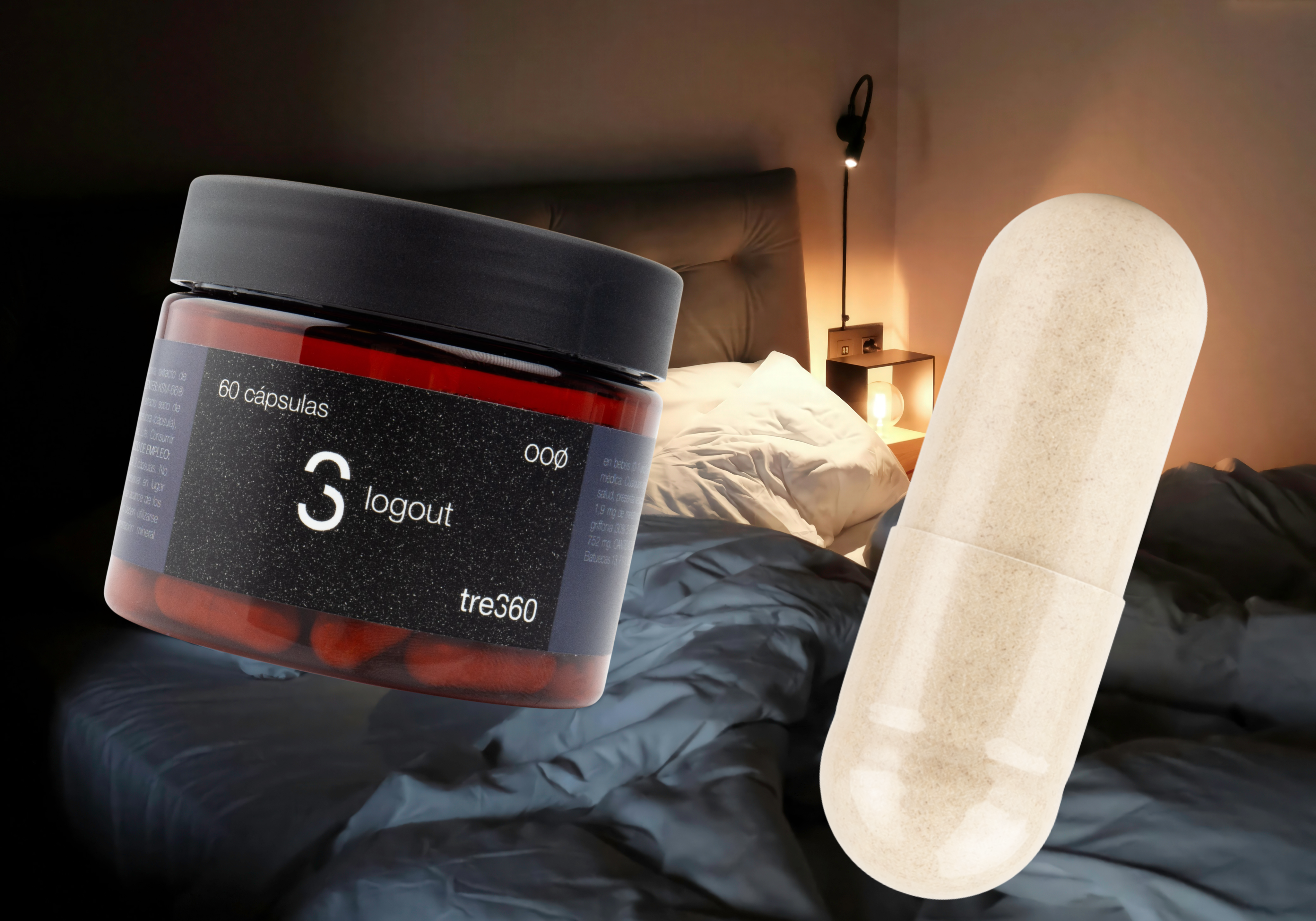 Fórmula nocturna avanzada con melatonina, magnesio, ashwagandha, griffonia y valeriana