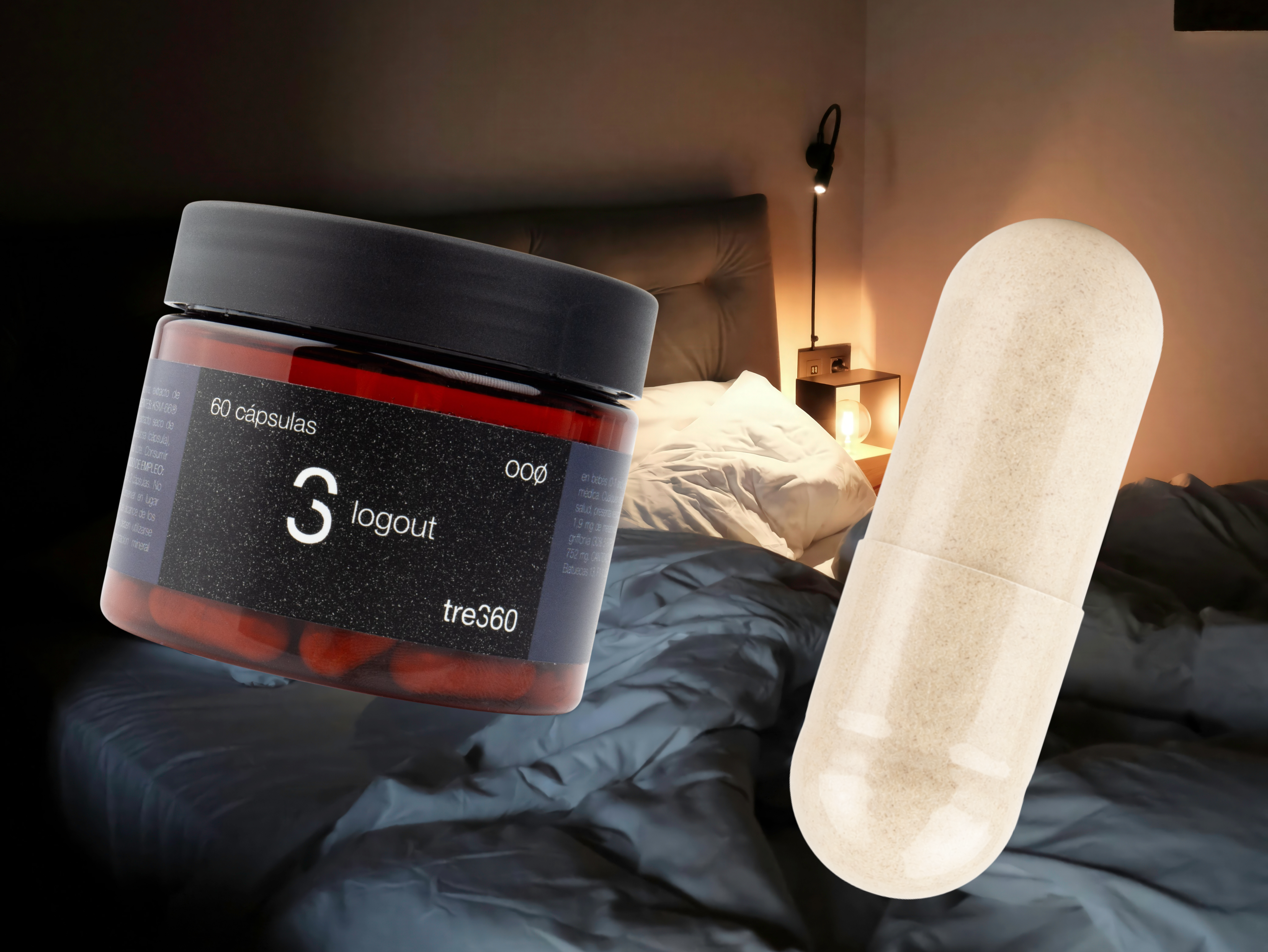 Fórmula nocturna avanzada con melatonina, magnesio, ashwagandha, griffonia y valeriana