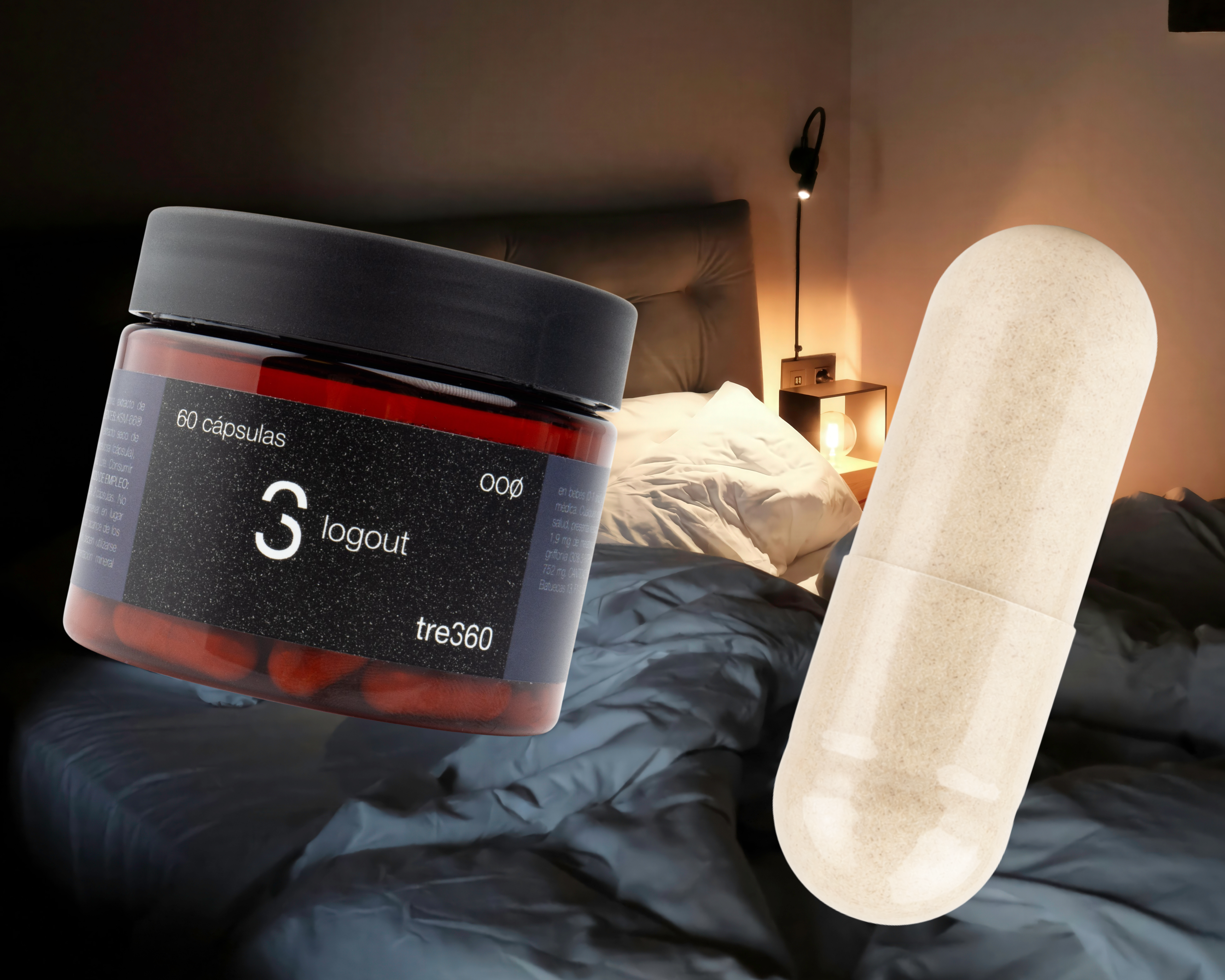 Fórmula nocturna avanzada con melatonina, magnesio, ashwagandha, griffonia y valeriana