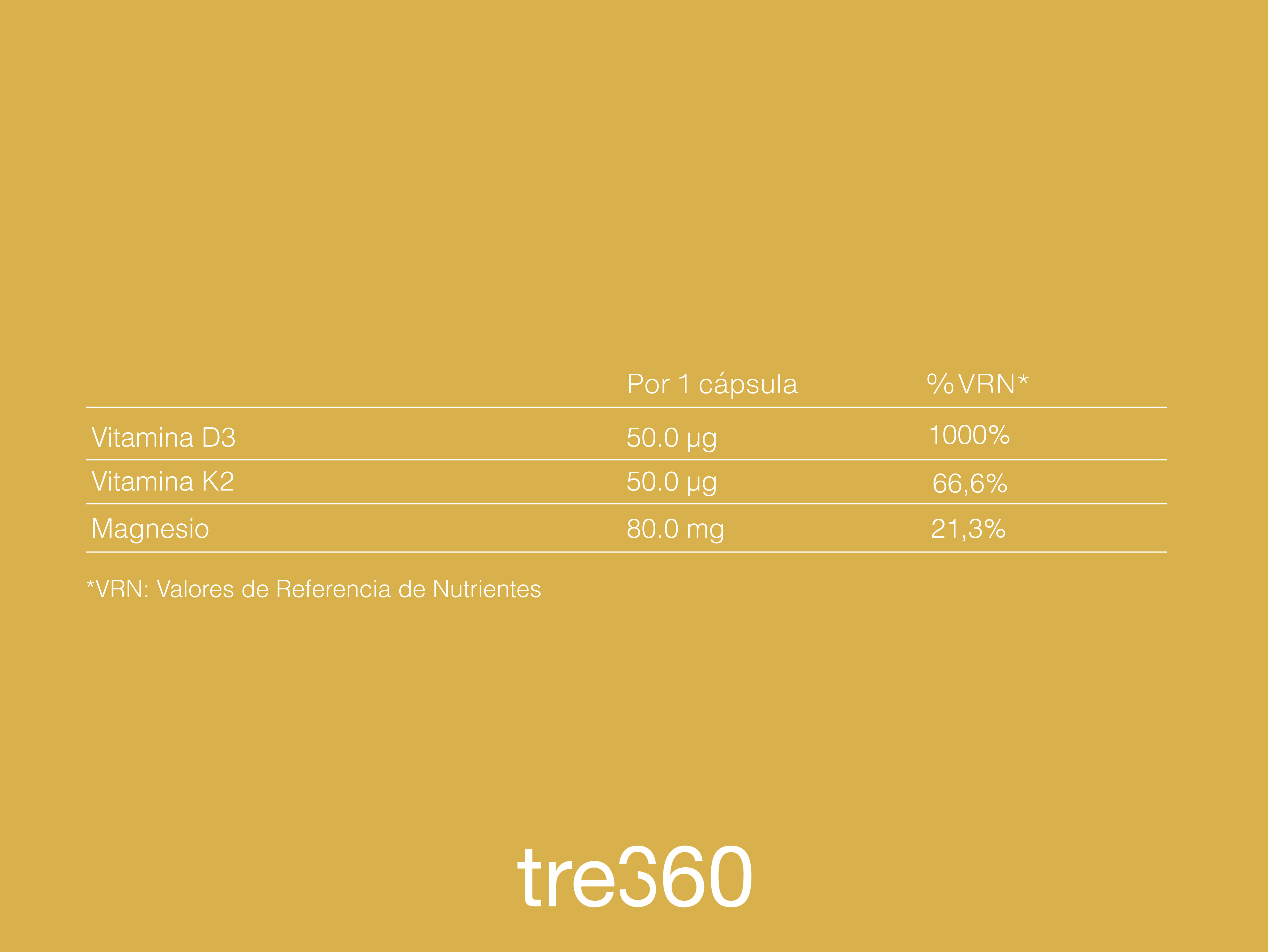Vitamina D3 + K2 + Magnesio. Suplemento para salud ósea y muscular.