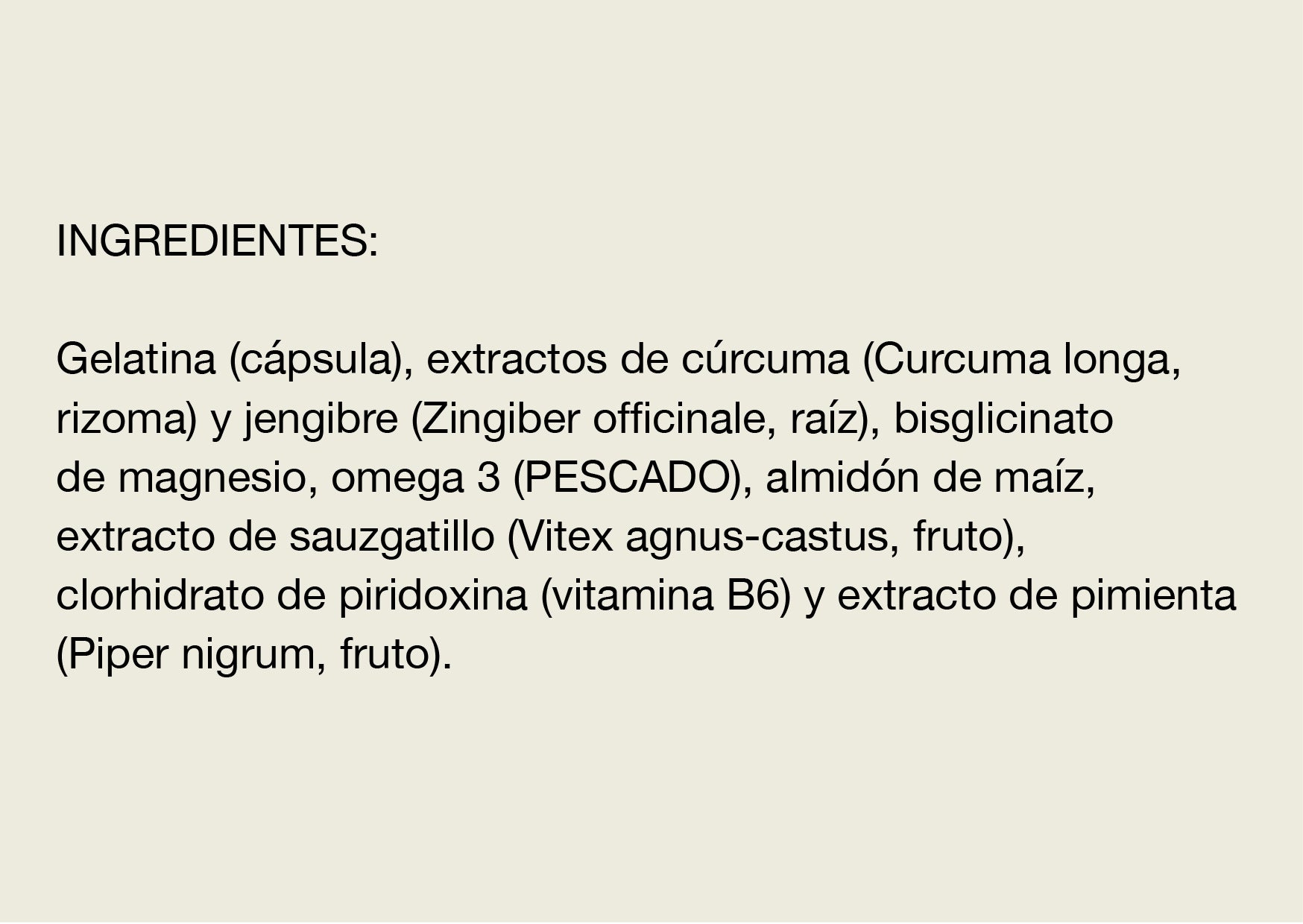 Cyklo. Suplemento para la regulación hormonal.