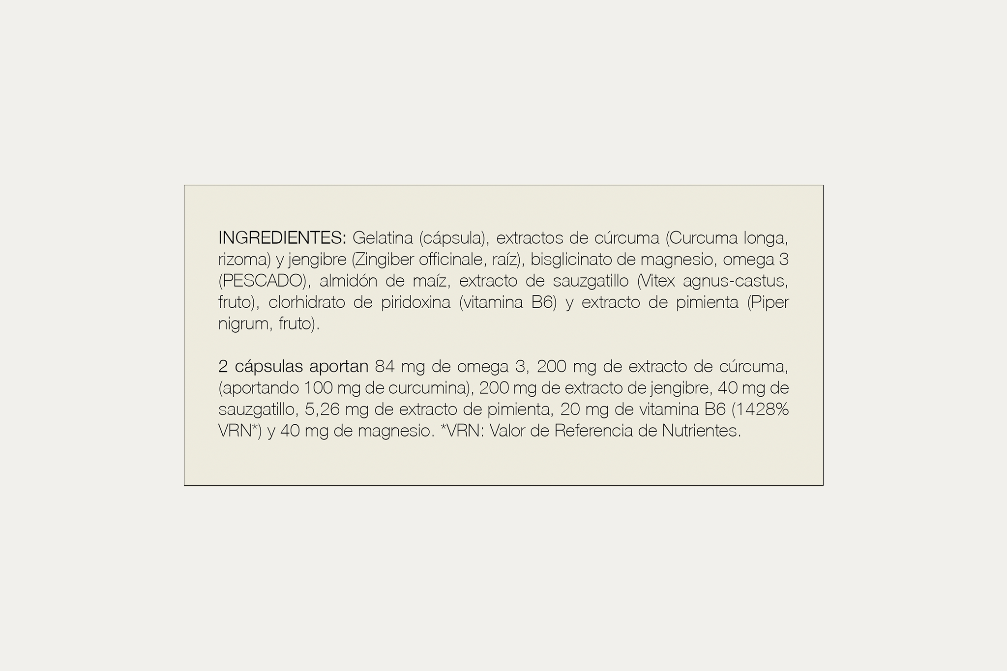 Ingredientes regulador hormonal